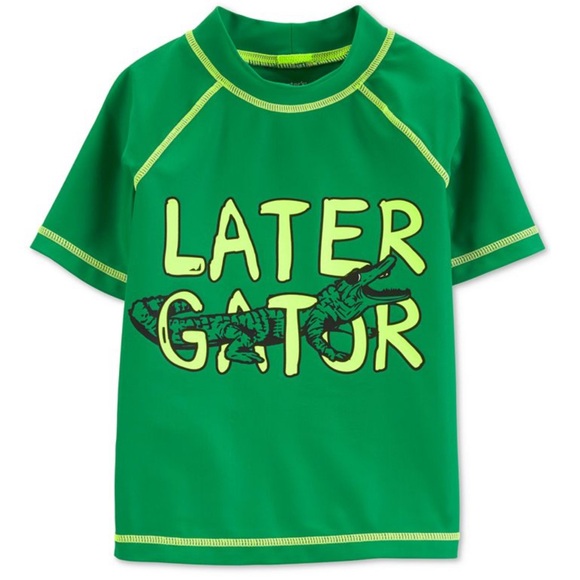 Carter’s Boys Alligator Gator Rashguard and Swim Shorts or Trunks - Picture 2 of 15